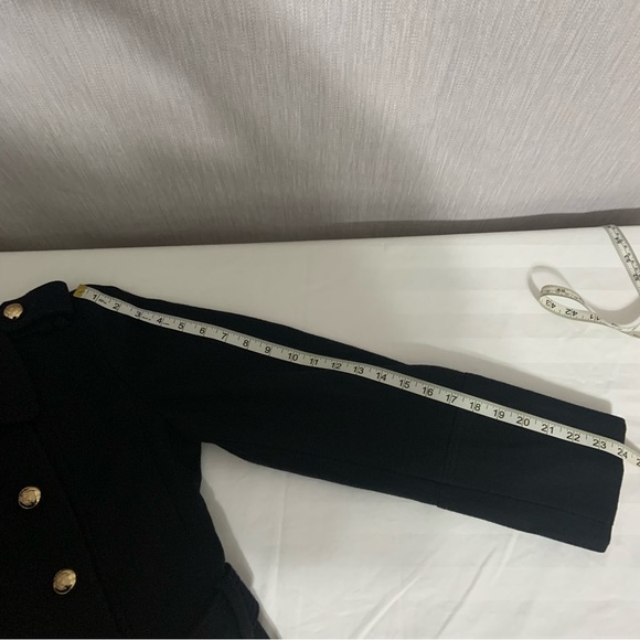 Miss Sixty Black Double Breasted Wool Blend Belted Trench Coat | Size Medium - Picture 17 of 17